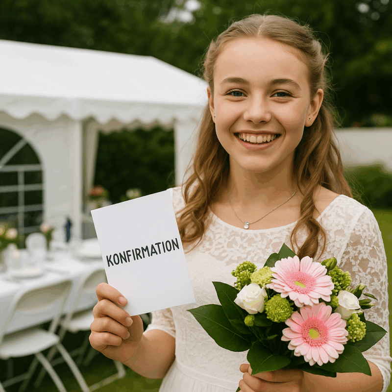 Konfirmation. Hold konfirmationsfest i haven. lej et partytelt til konfirmation